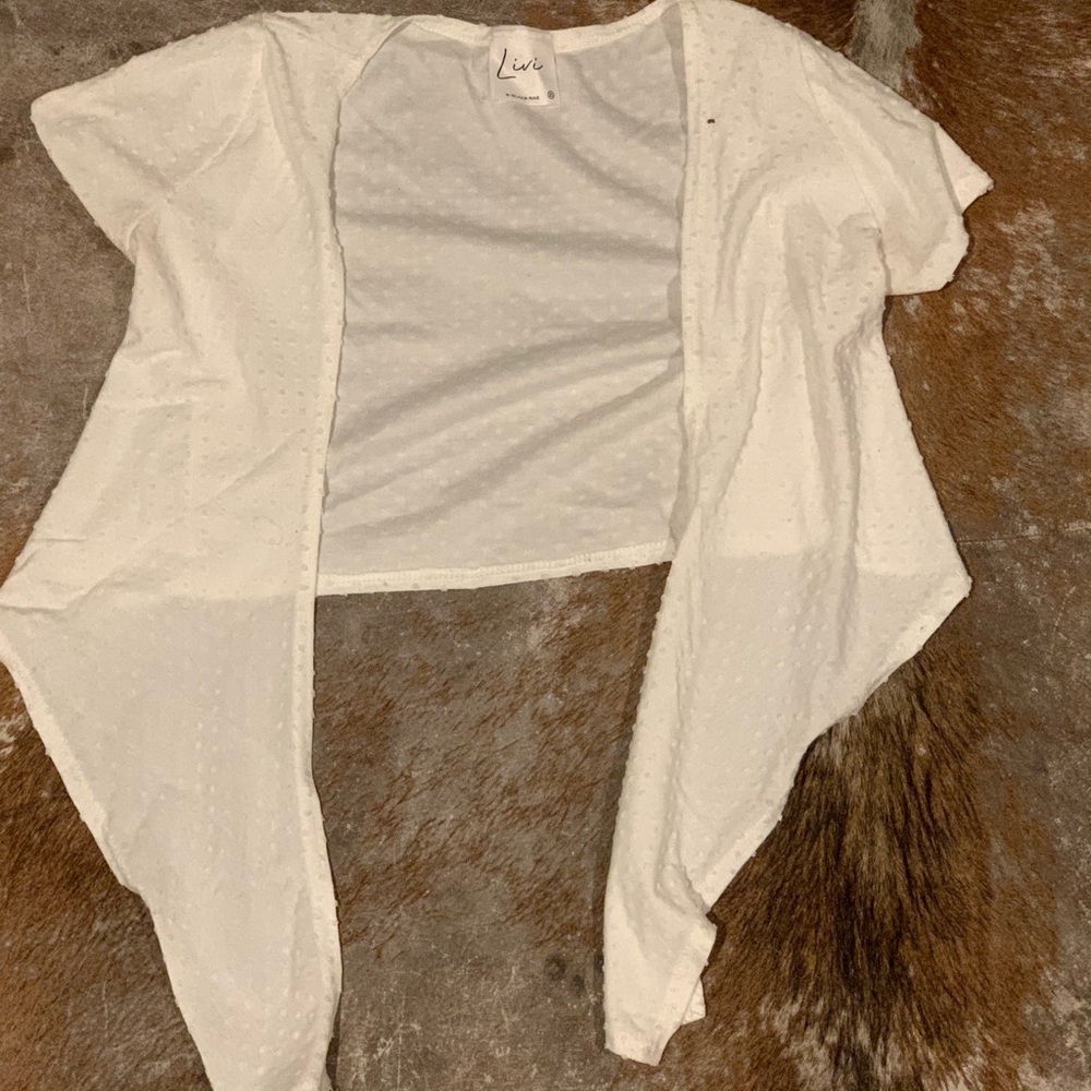 Olivia Rae White Open Front Cardigan